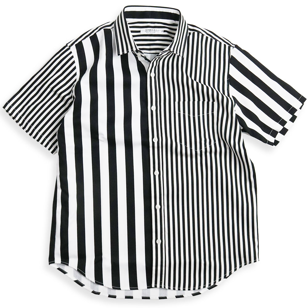 vintage el（ヴィンテージイーエル） 日本製 ブロックストライプ 半袖