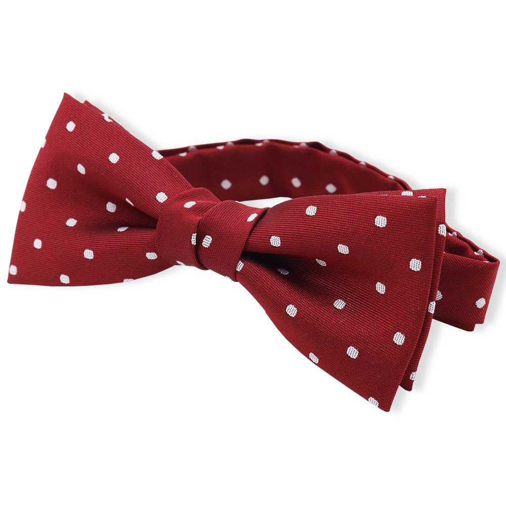 三味線本体 蝶模様 赤白 日本製 蝶ネクタイ 水玉柄 水玉模様 ピンドット 蝶タイ メンズ