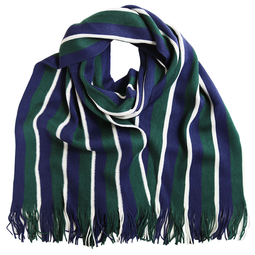 ストライプ マフラー メンズ レディース カレッジストライプ ラッセル