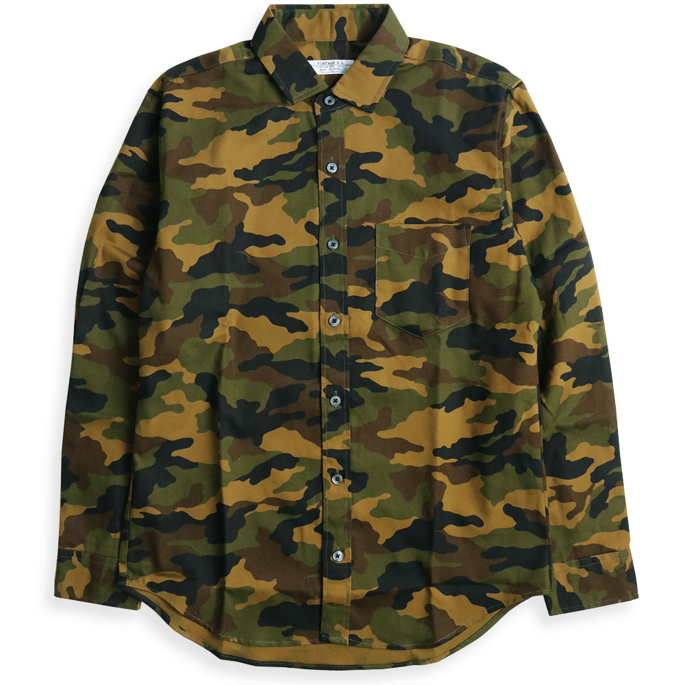 camo 長袖シャツ ショップ