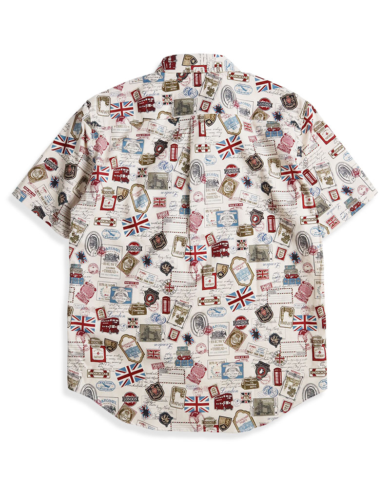 vintage el（ヴィンテージイーエル） イギリス ポスト 柄シャツ メンズ