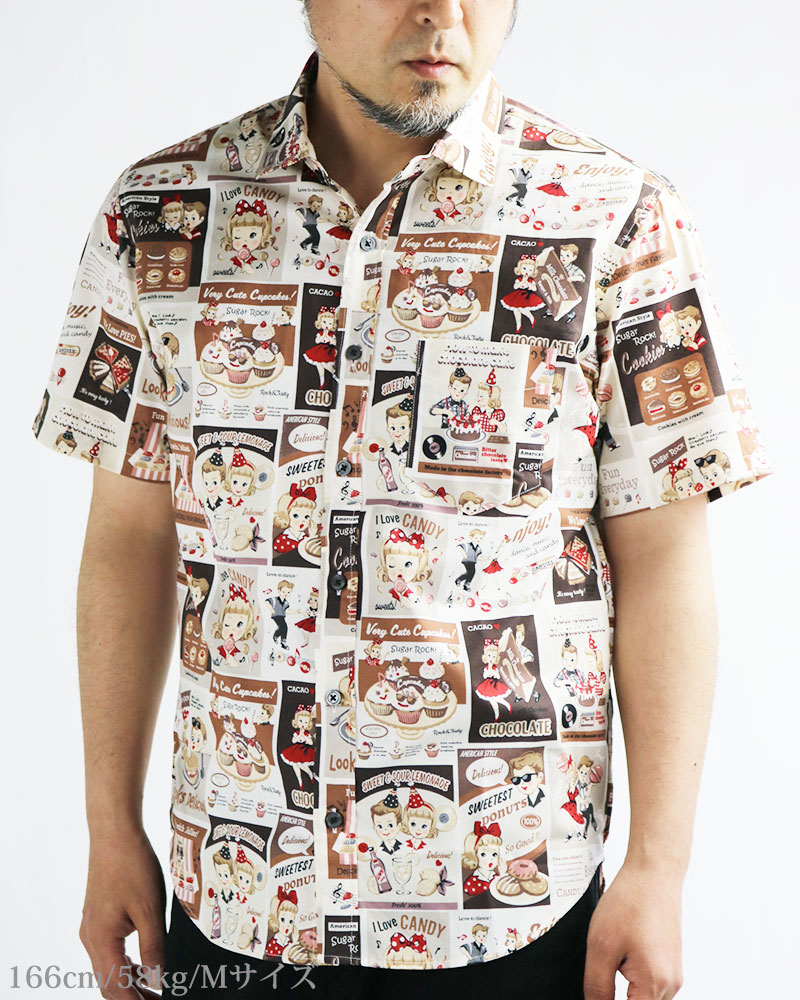 60s 70s ヴィンテージ エスニック柄シャツ 半袖 ヒッピーロカビリー民族柄 1970's NAPILI S/Sビンテージアロハシャツ ブラウン 総柄 民族柄