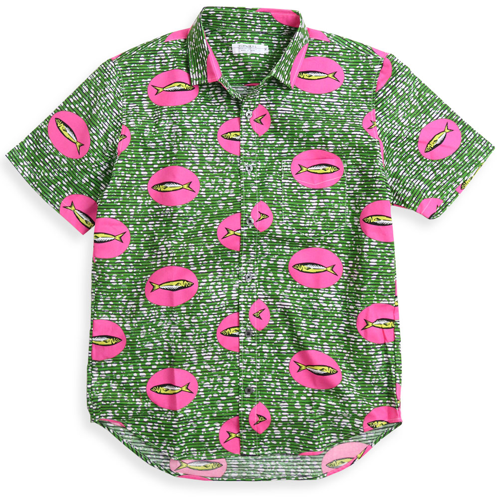 monitaly アフリカンプリント 半袖シャツ vintage el 【20%OFFセール】 アフリカンプリント シャツ