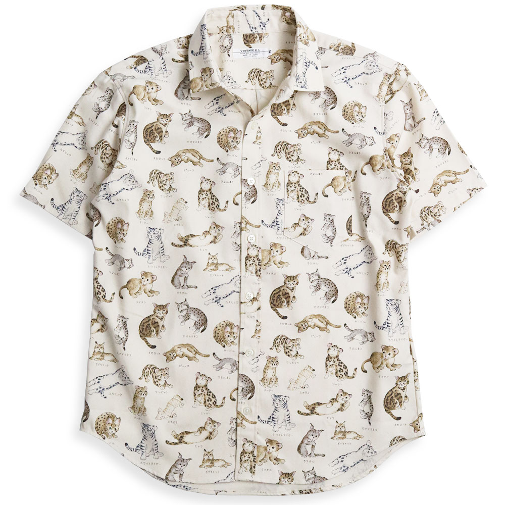 vintage el 【20%OFFセール】 VINTAGE EL 半袖シャツ メンズ 猫