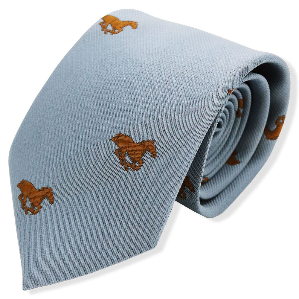 刺繍 馬柄 ネクタイ メンズ レディース 8cm 80mm 日本製 競走馬 競馬