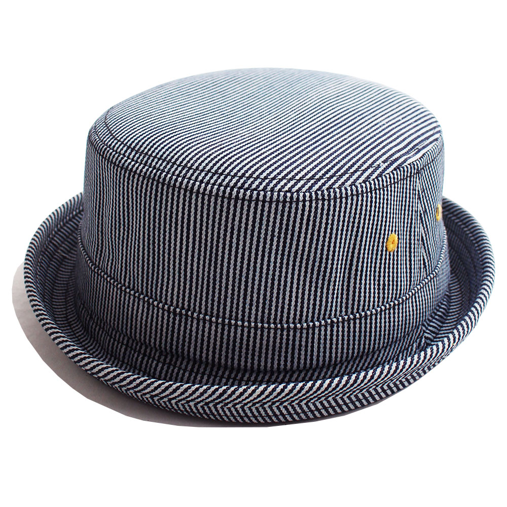 Ruben ルーベン ヒッコリー ストライプ ポークパイハット メンズ