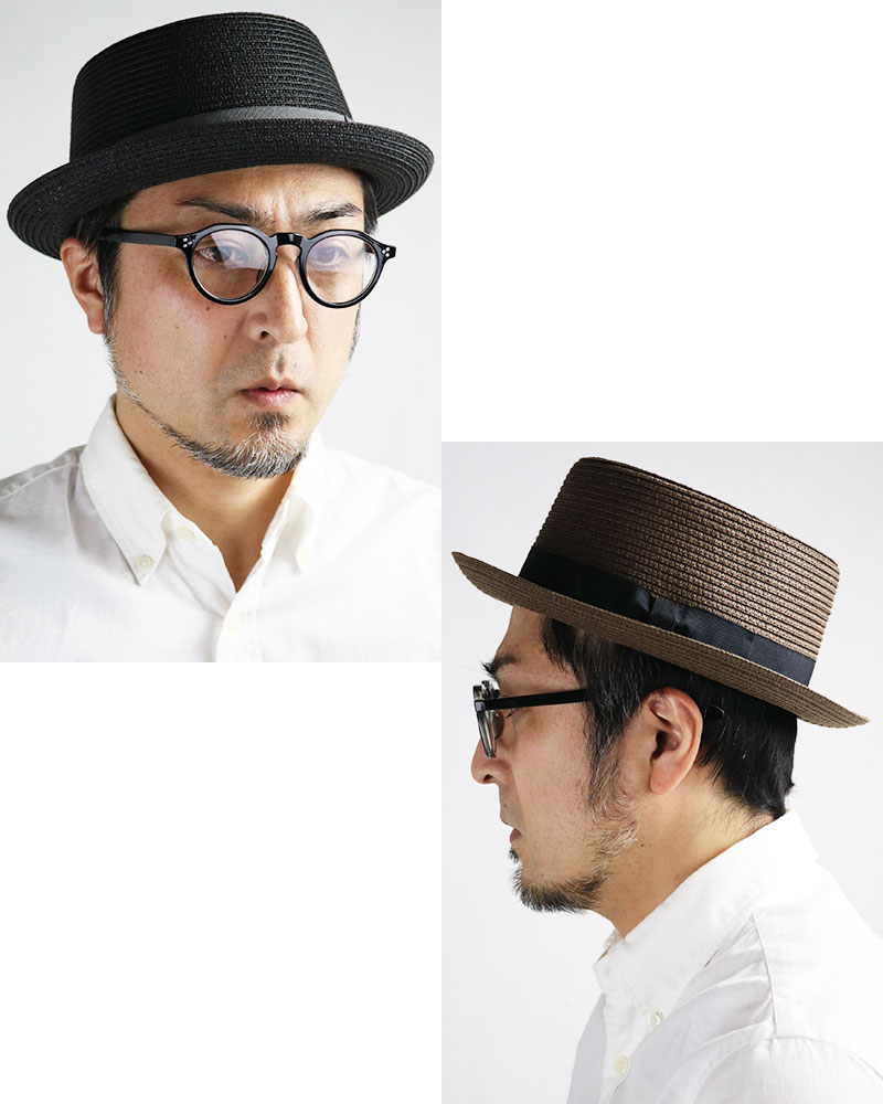 ブレード ポークパイハット カンカン帽 メンズ レディース キャノチェ