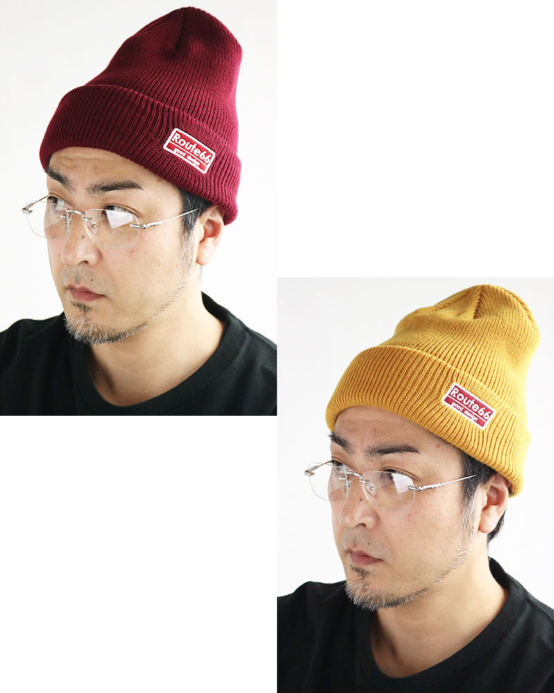 ROUTE66 アメリカン ニットキャップ ニット帽 メンズ レディース