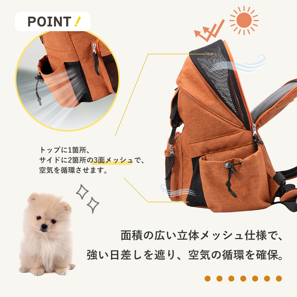 ペットリュック ペットキャリー 犬 猫 小動物 自転車に取り付けできる Qunature_8