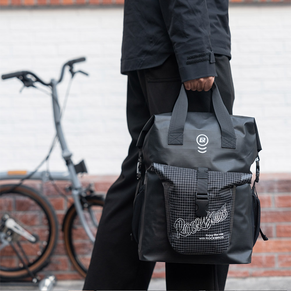 Qunature フロントバッグ 折りたたみ自転車 ショルダーバッグ ブラック