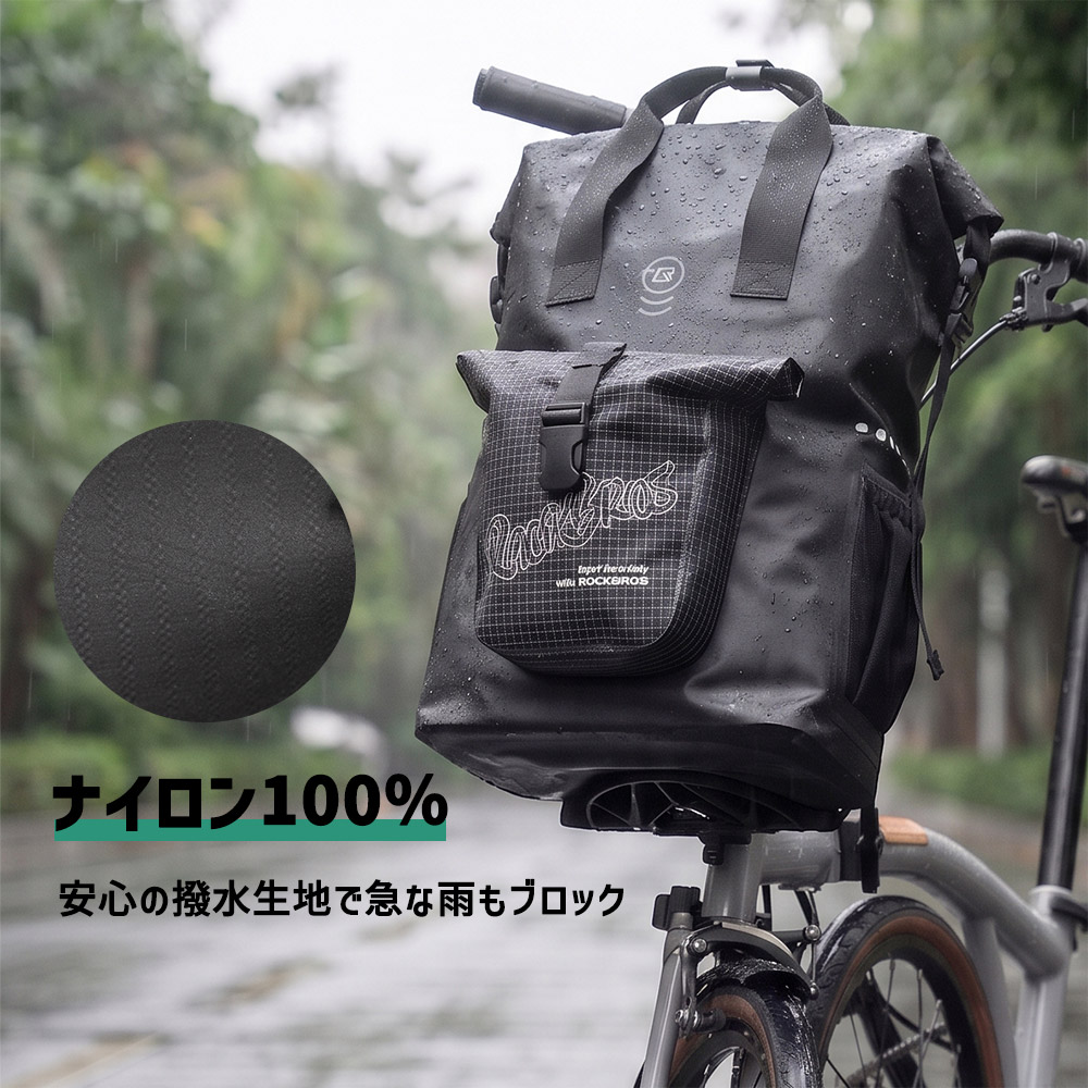 Qunature フロントバッグ 折りたたみ自転車 ショルダーバッグ ブラック