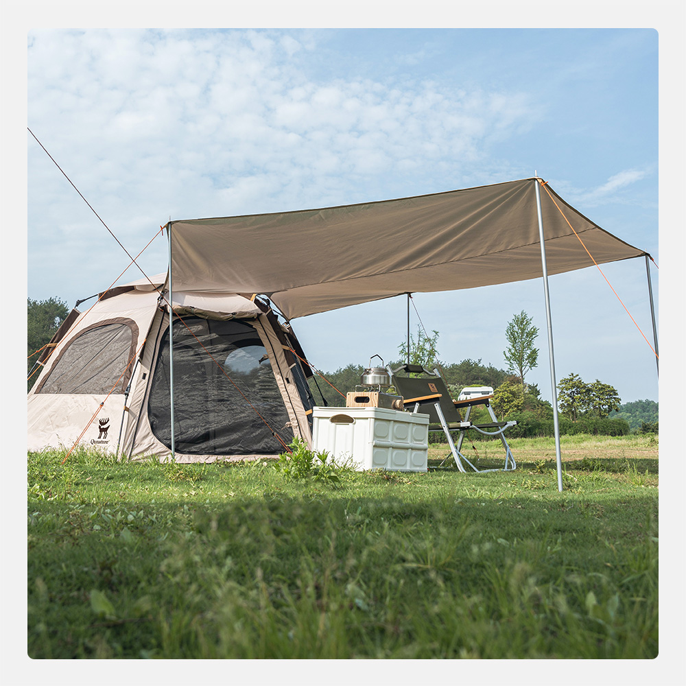 Qunature タープ キャノピーテント専用 追加用 タープポール付き 250cm