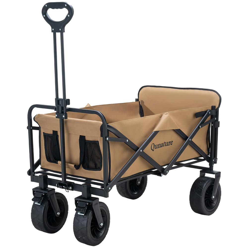 Qunature キャリーワゴン アウトドアワゴン カート 折りたたみ 大容量