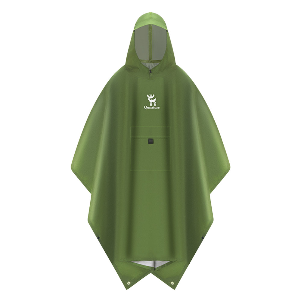 Qunature レインポンチョ 多機能 雨具 3WAY タープ レジャーシート
