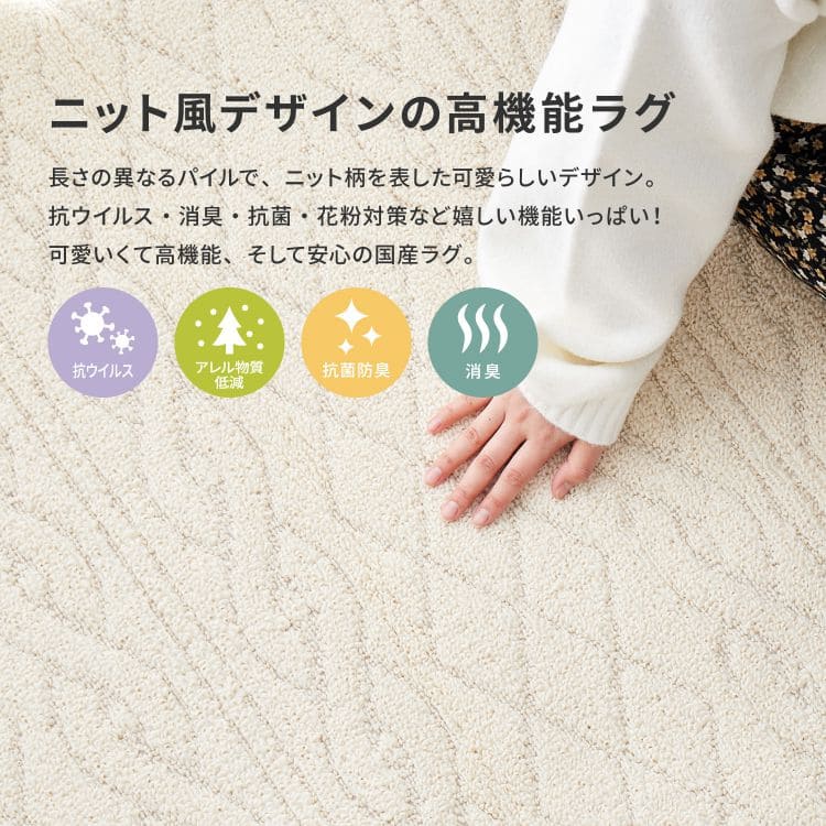 人気おすすめ良品が安い LuckyTailラグマット 絨毯 抗菌 床暖房対応