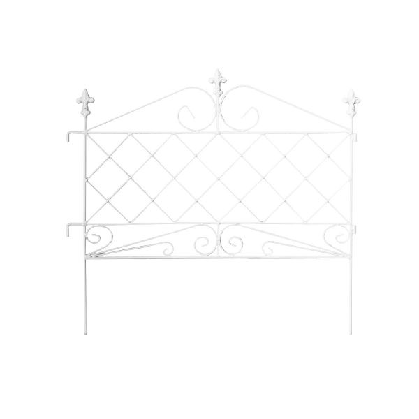 フェンス 屋外 アイアン アイアンフェンス ガーデニング 庭 簡単 ガーデン ガーデンフェンス アンティーク 柵 挿すだけ 埋め込み 黒 白 ミニ 花壇 低い おしゃれ | ブランド登録なし | 01