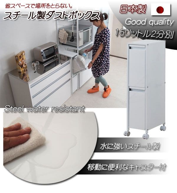 ゴミ箱 スリム 2段 30l 幅25 フタ付き ラック 斜め ダストボックス