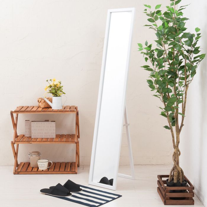 スリムスタンドミラー スタンドミラー 全身鏡 姿見鏡 幅60 高さ150 鏡 ミラー おしゃれ