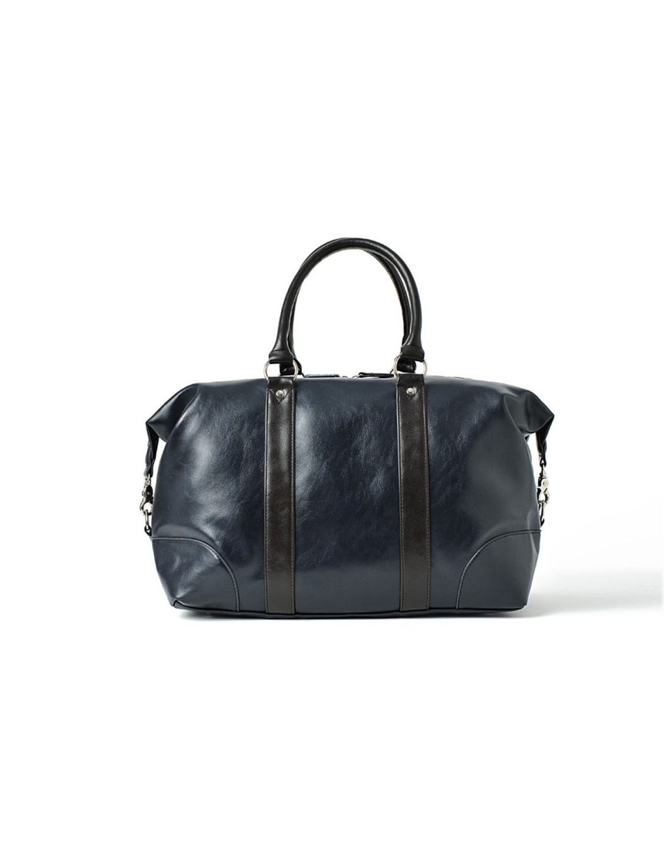 大きいサイズ 旅行用ボストンバッグ メンズ   PUレザー バイカラー カジュアル 茶色 紺 黒 春 夏 秋 冬 |  | 02