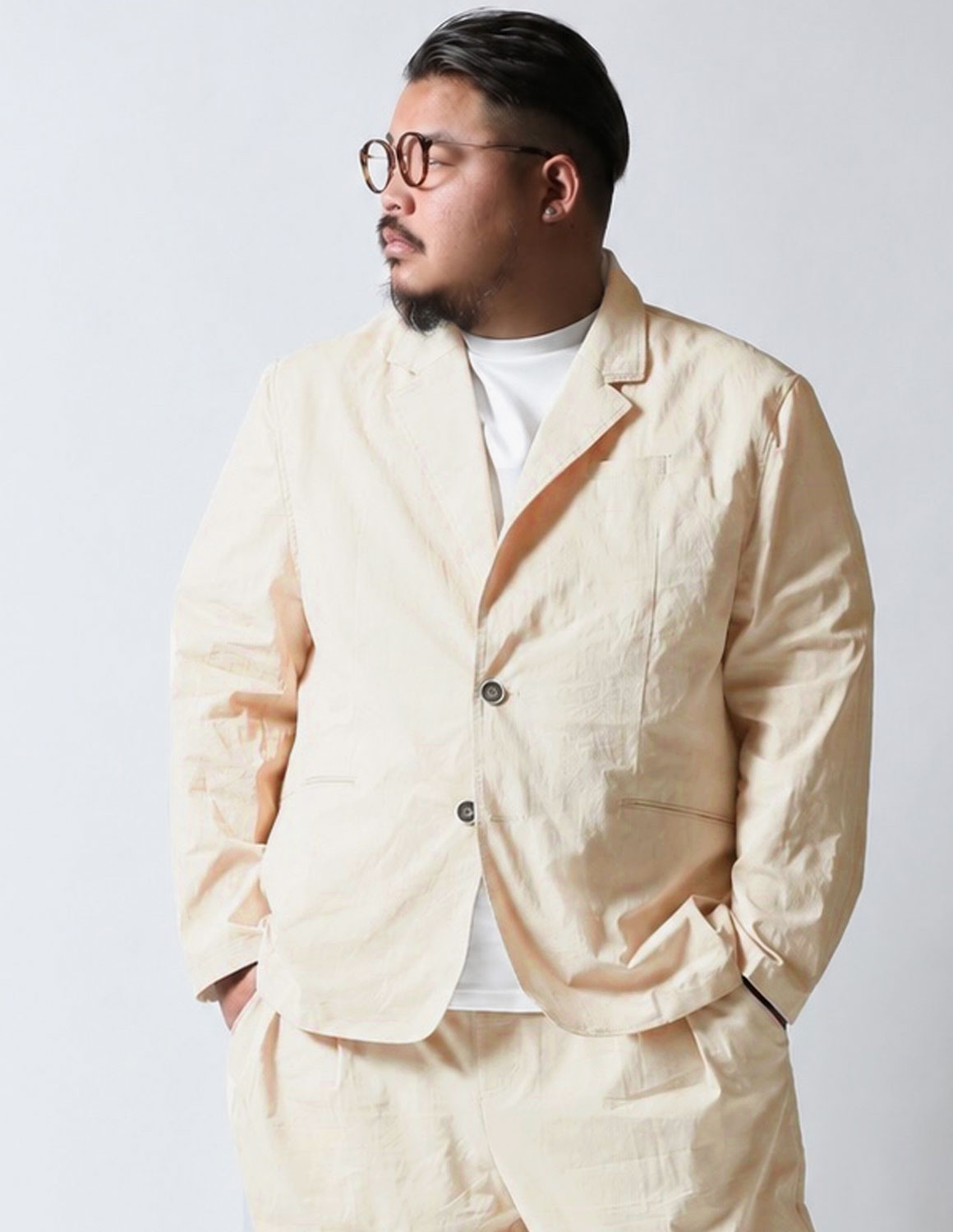 OUTLET [Beluca(ベルーカ)]大きいサイズ テーラード ブレザー メンズ  Airy(エアリー) ストレッチ 薄手 カジュアル 3L |  | 01