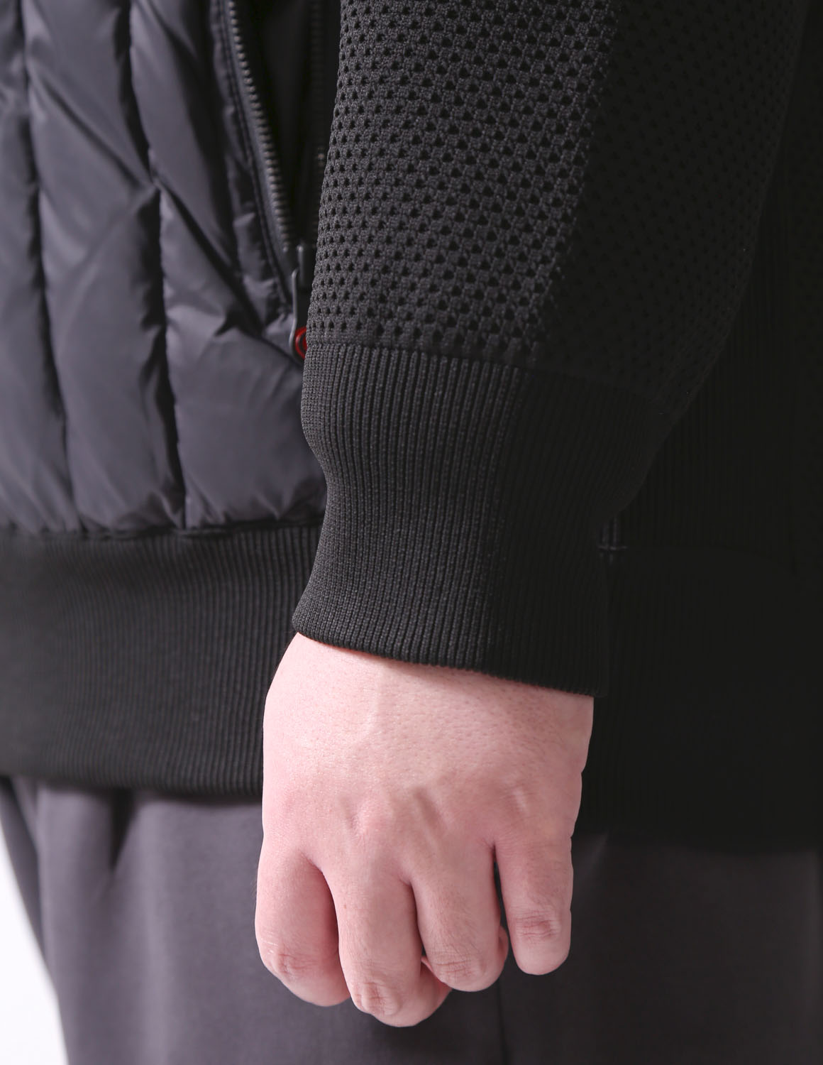 大きいサイズ ダウンコート メンズ  G-stage(ジーステージ) ニットコンビダウン ブルゾン ジャケット 2L 3L 4L カジュアル 黒 春 秋 冬 | g-stage | 13