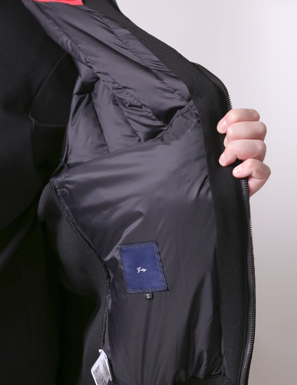 大きいサイズ ダウンコート メンズ  G-stage(ジーステージ) ニットコンビダウン ブルゾン ジャケット 2L 3L 4L カジュアル 黒 春 秋 冬 | g-stage | 17