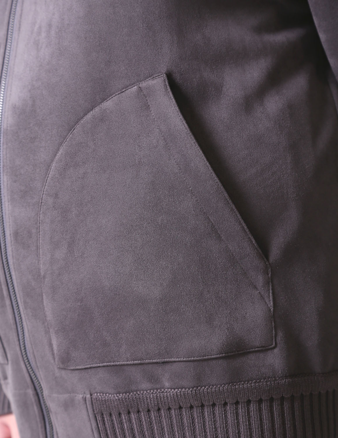 大きいサイズ ジャージ メンズ  G-stage(ジーステージ) ヌバック調 ジップアップ リブ ブルゾン アウター 2L 3L 4L カジュアル 肌色 灰色 春 秋 冬 | g-stage | 16