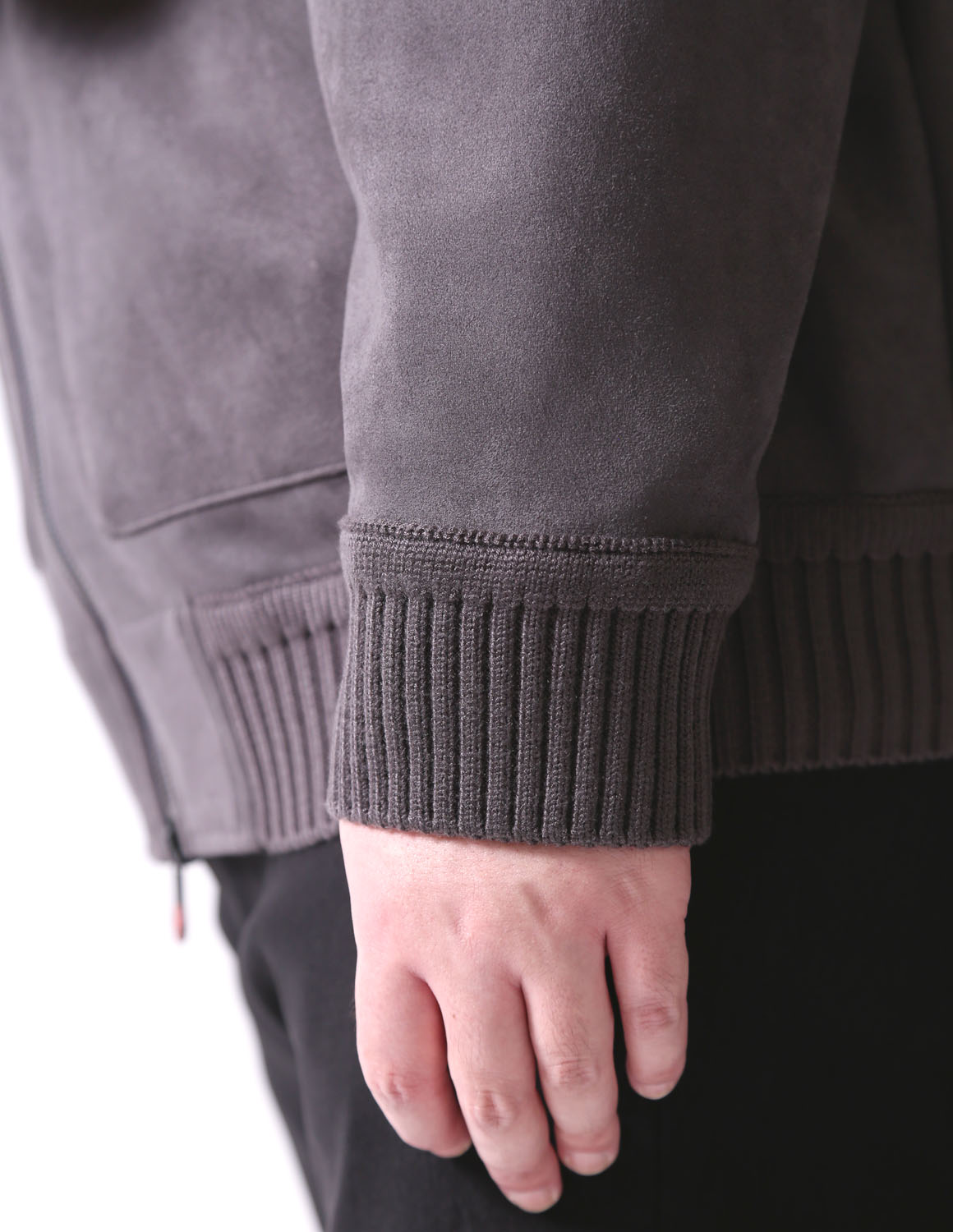 大きいサイズ ジャージ メンズ  G-stage(ジーステージ) ヌバック調 ジップアップ リブ ブルゾン アウター 2L 3L 4L カジュアル 肌色 灰色 春 秋 冬 | g-stage | 17