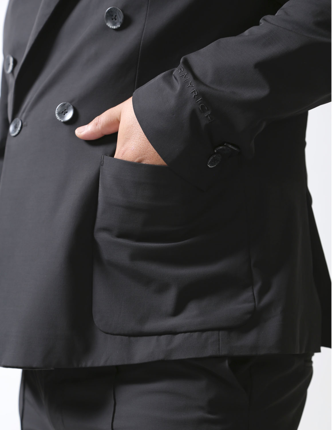 大きいサイズ カジュアルスーツ メンズ  ARMYRICH(アーミーリッチ) ストレッチ ナイロン ダブルジャケット セットアップ テーラードスーツ フォーマル |  | 14