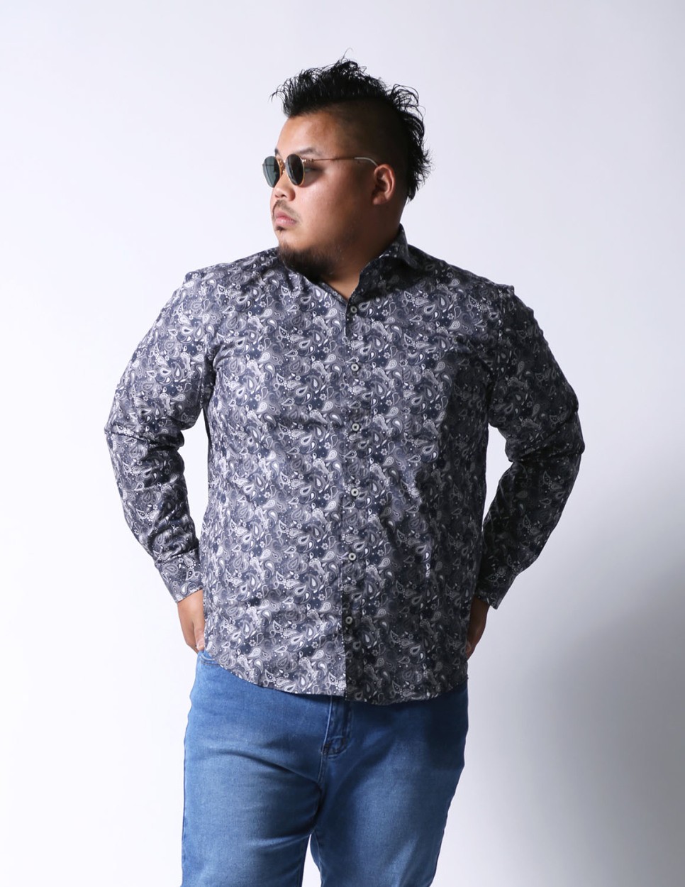 大きいサイズ 長袖シャツ カジュアルシャツ メンズ barassi(バラシ