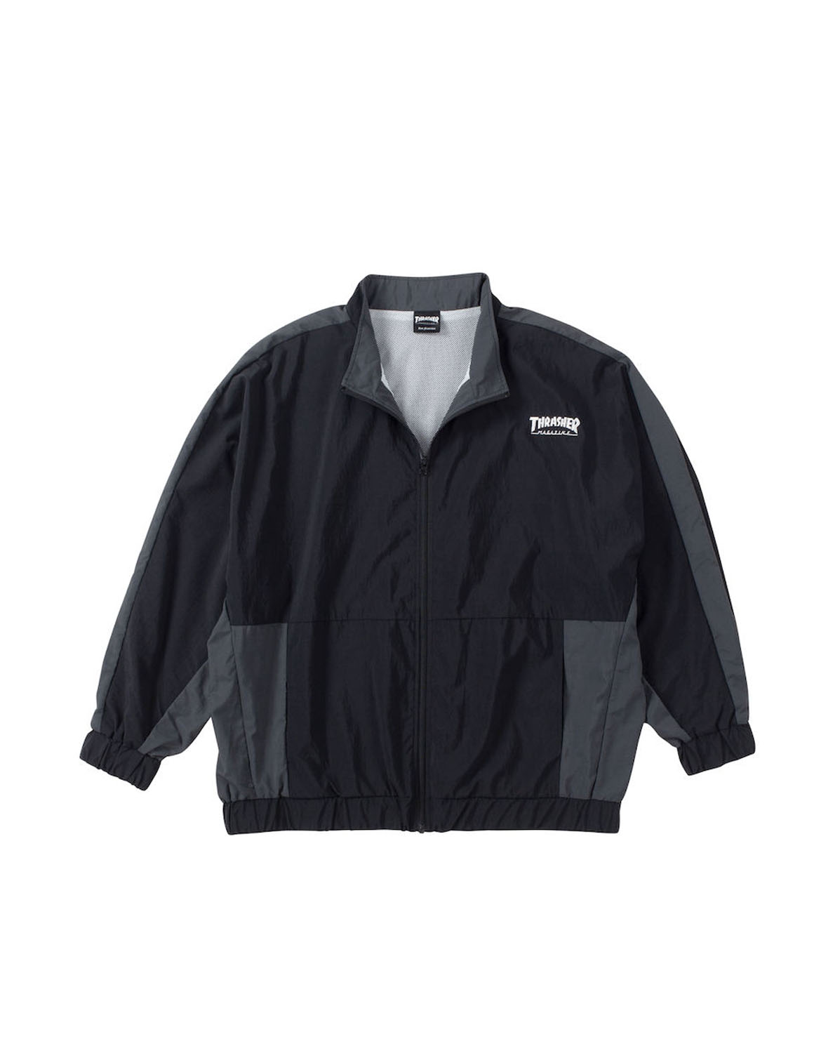 大きいサイズ メンズ ブルゾン  THRASHER ナイロン 裏メッシュ バックプリント スタンドカラー 刺繍 再帰反射テープ 3L 4L 5L 6L カジュアル 緑 紫 黒 春 秋 冬 | THRASHER | 03