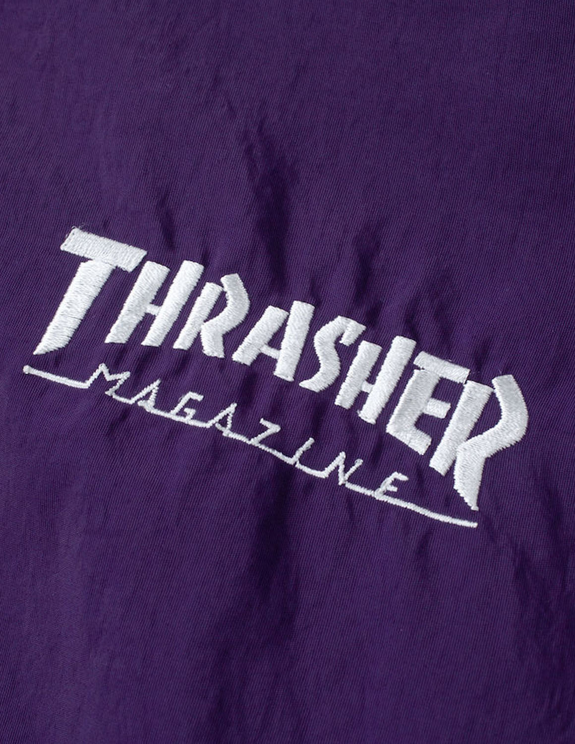 大きいサイズ メンズ ブルゾン  THRASHER ナイロン 裏メッシュ バックプリント スタンドカラー 刺繍 再帰反射テープ 3L 4L 5L 6L カジュアル 緑 紫 黒 春 秋 冬 | THRASHER | 06