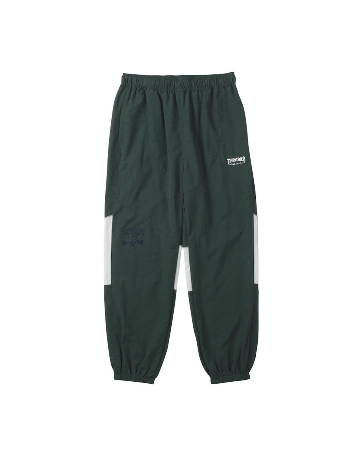 大きいサイズ ボトムス パンツ メンズ  THRASHER ナイロン 裏メッシュ プリント 裾口ゴム 刺繍 再帰反射テープ 3L 4L 5L 6L カジュアル 緑 紫 黒 春 秋 冬 | THRASHER | 01