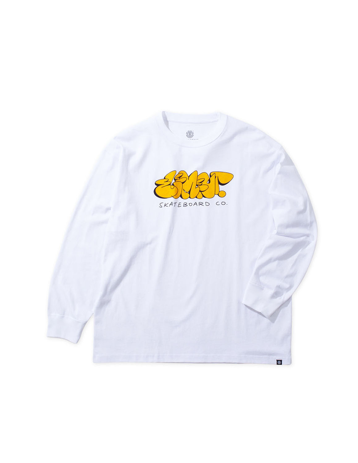 大きいサイズ Tシャツ カットソー メンズ 長袖  ELEMENT(エレメント) グラフィックプリント TAG 刺繍 3L 4L 5L 6L カジュアル 白 紺 黒 春 秋 冬 |  | 01