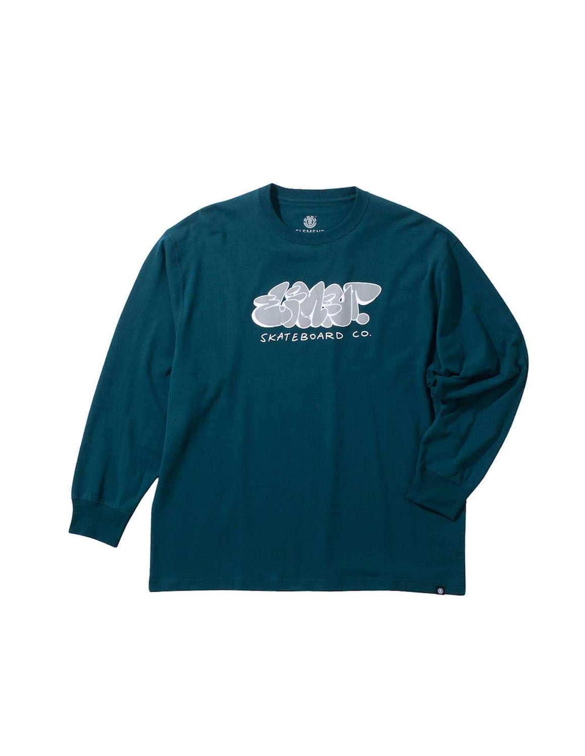 大きいサイズ Tシャツ カットソー メンズ 長袖  ELEMENT(エレメント) グラフィックプリント TAG 刺繍 3L 4L 5L 6L カジュアル 白 紺 黒 春 秋 冬 |  | 02