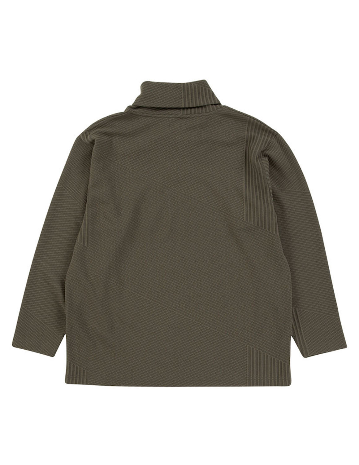 大きいサイズ Tシャツ カットソー メンズ 長袖  TETE HOMME バイアスパネル柄 ボリュームネック ストレッチ 3L 4L 5L 6L カジュアル 白 灰色 黒 春 秋 冬 |  | 06