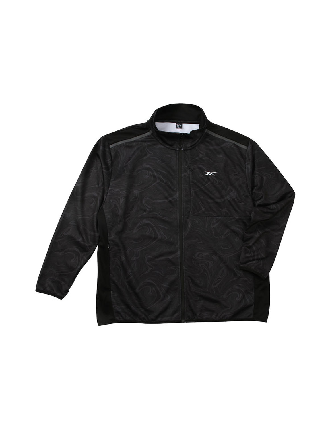 大きいサイズ ジャージ トップス メンズ フルジップ Reebok(リーボック) ストレッチ 切替 バックプリント 3L 4L 5L 6L 8L スポーツ カジュアル 灰色 黒 春 秋 冬 | Reebok | 02