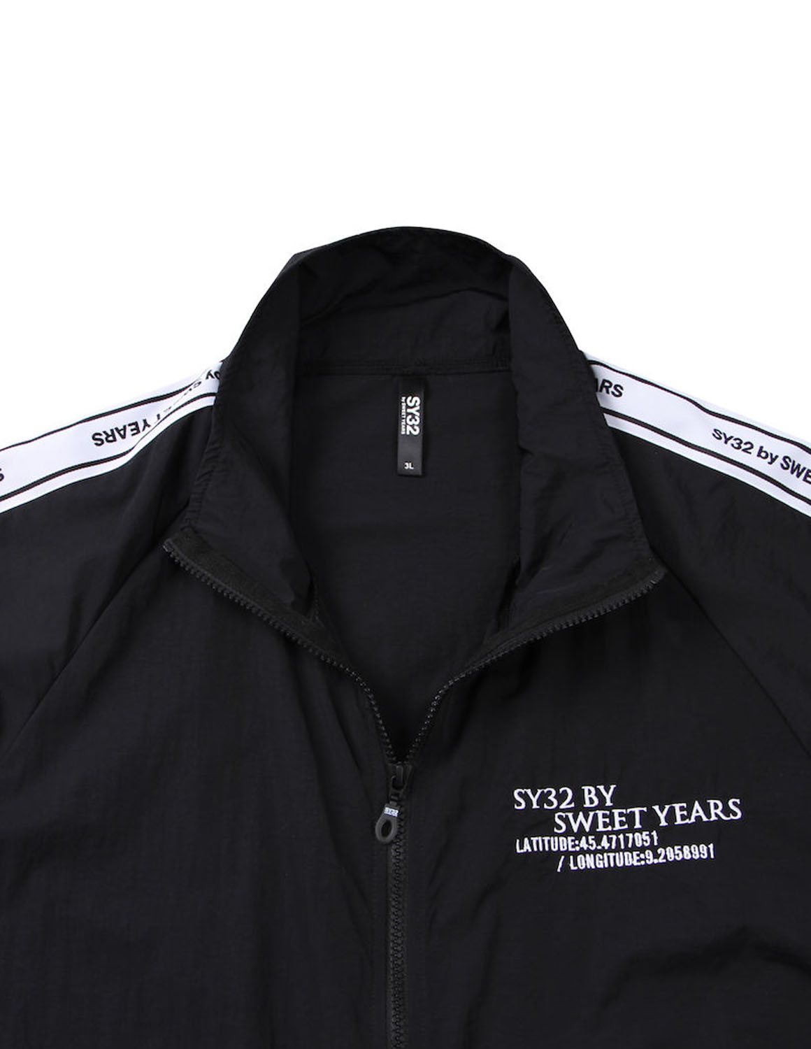 大きいサイズ ジャケット メンズ  SY32 by SWEET YEARS テープデザイン ナイロン スタンドカラー 3L 4L 5L 6L カジュアル 青 赤 黒 春 秋 冬 | SY32 by SWEET YEARS | 04