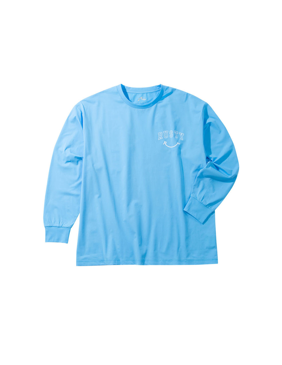 大きいサイズ 長袖Tシャツ バックプリント メンズ RUSTY ラスティ 水陸両用 PEARTEX 吸汗速乾 UVカット ストレッチ  3L 4L 5L 6L 8L カジュアル 黒 春 夏 秋 | RUSTY | 01