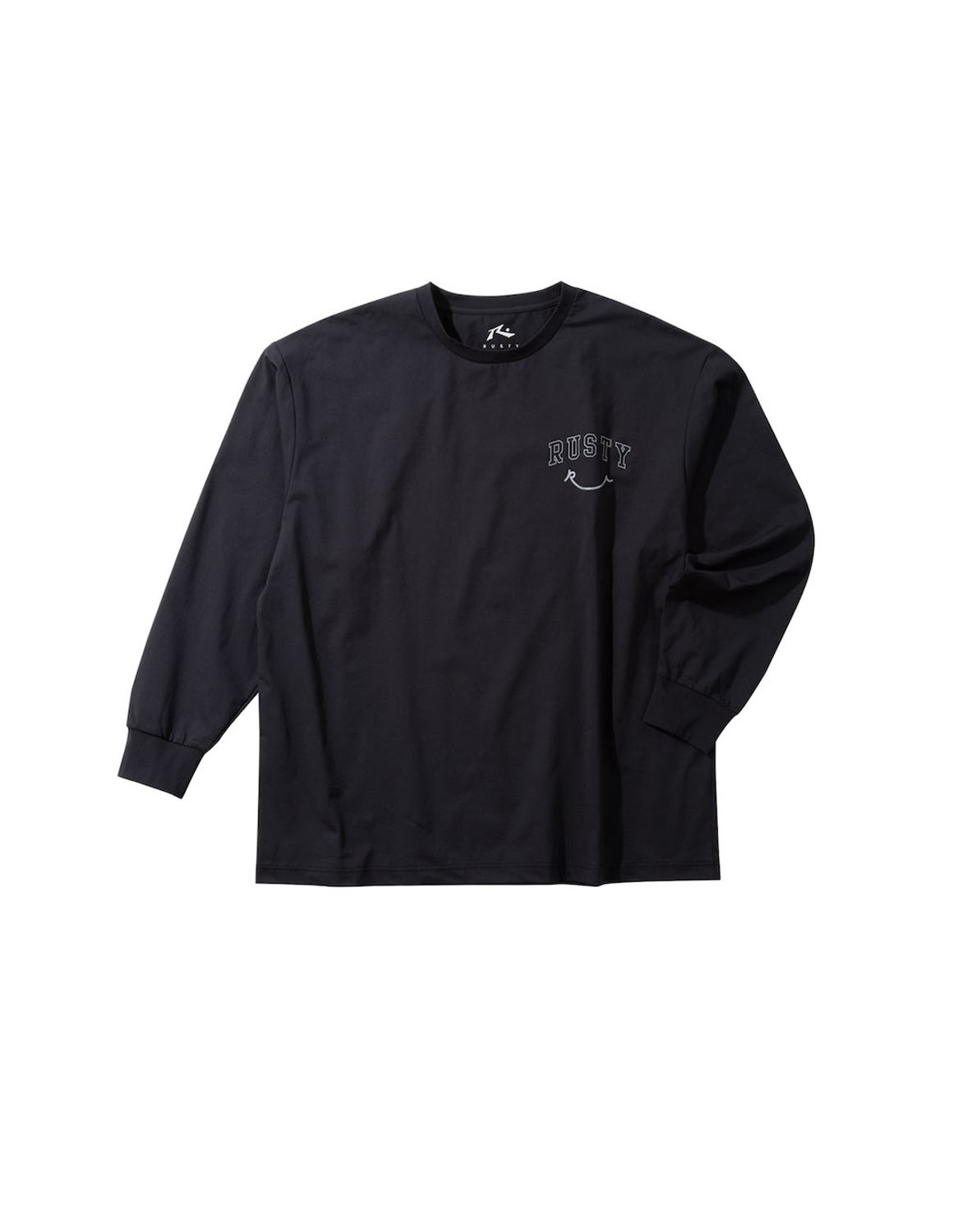 大きいサイズ 長袖Tシャツ バックプリント メンズ RUSTY ラスティ 水陸両用 PEARTEX 吸汗速乾 UVカット ストレッチ  3L 4L 5L 6L 8L カジュアル 黒 春 夏 秋 | RUSTY | 02