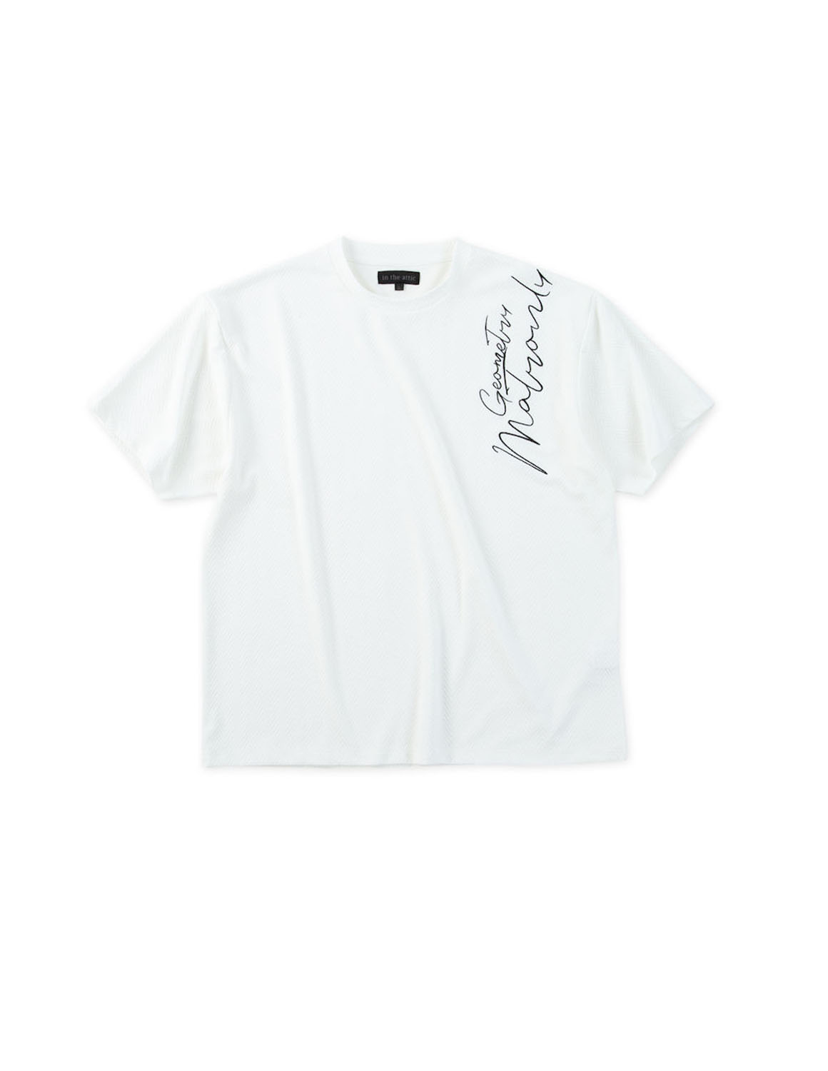 大きいサイズ 半袖Tシャツ カットソー メンズ  in the attic インジアティック ストレッチ 刺繍 ジャガード 3L 4L 5L 6L  カジュアル 白 黒 春 夏 秋 | in the attic | 01