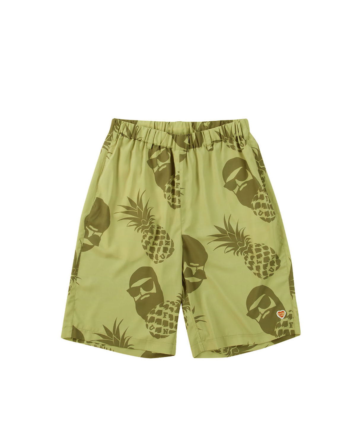 大きいサイズ ハーフパンツ メンズ  ファン フォー モデムデザイン PINEAPPLE OJI 総柄 サイド・バックポケット 3L 4L 5L 6L 8L  カジュアル 緑 黒 春 夏 秋 |  | 01