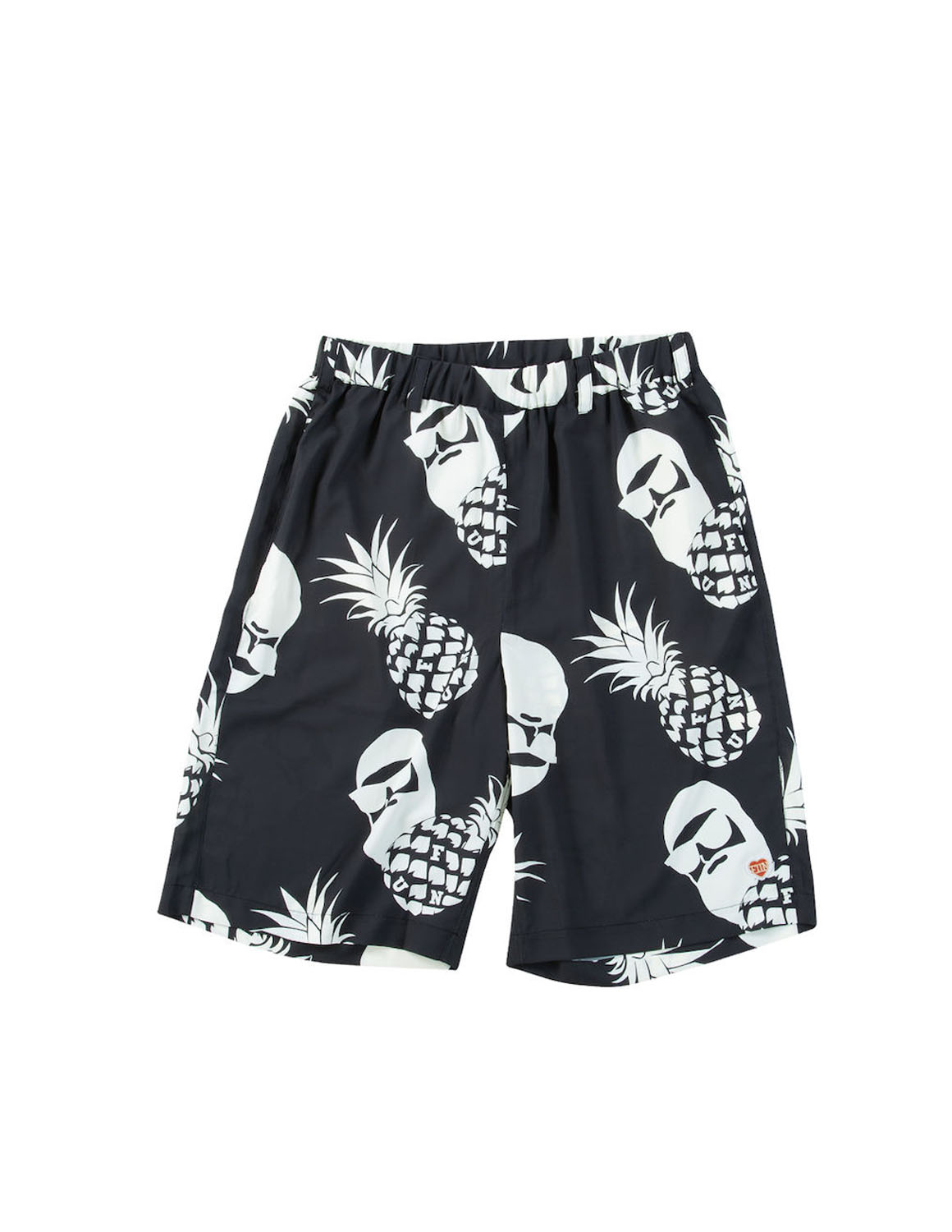 大きいサイズ ハーフパンツ メンズ  ファン フォー モデムデザイン PINEAPPLE OJI 総柄 サイド・バックポケット 3L 4L 5L 6L 8L  カジュアル 緑 黒 春 夏 秋 |  | 02