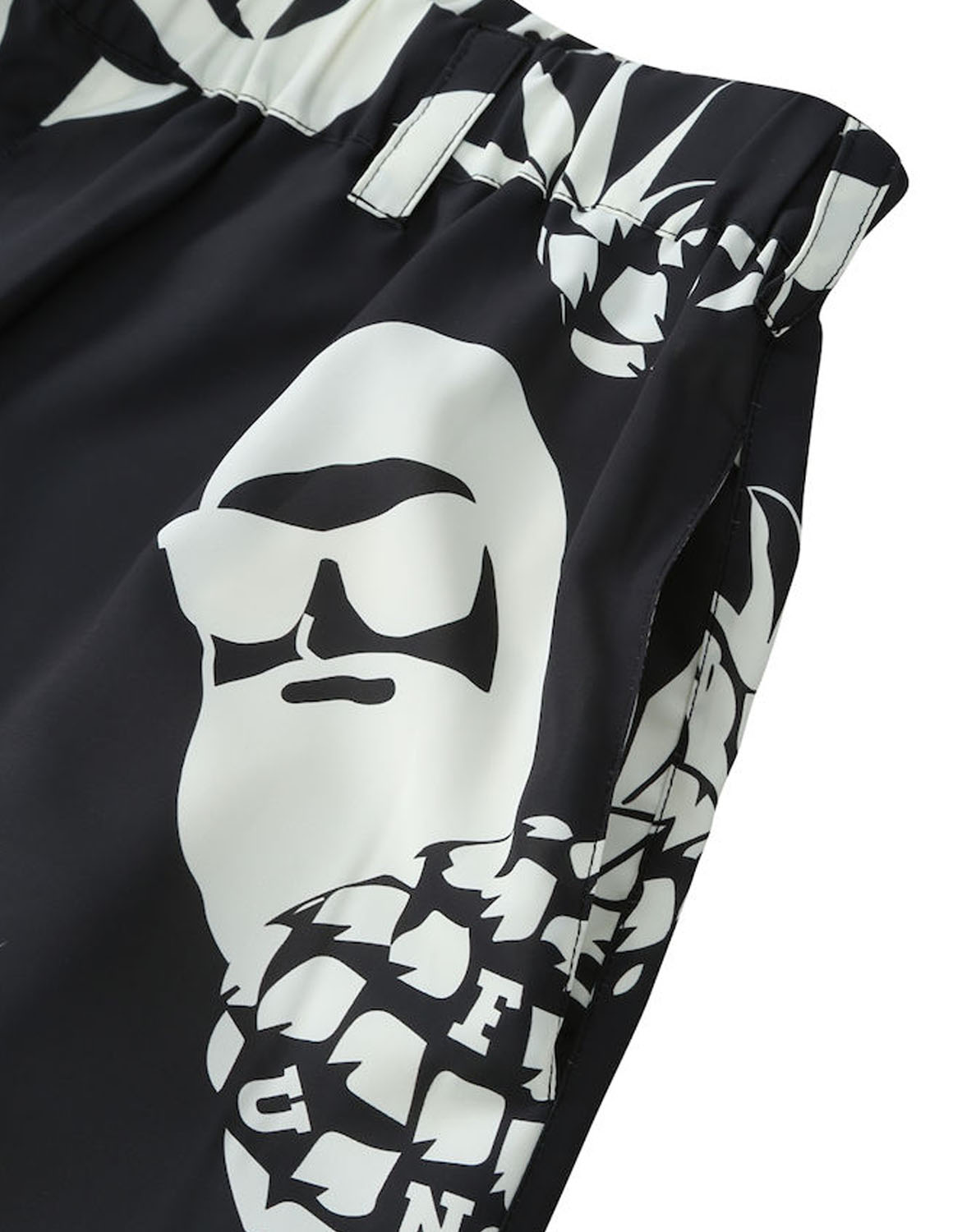 大きいサイズ ハーフパンツ メンズ  ファン フォー モデムデザイン PINEAPPLE OJI 総柄 サイド・バックポケット 3L 4L 5L 6L 8L  カジュアル 緑 黒 春 夏 秋 |  | 04