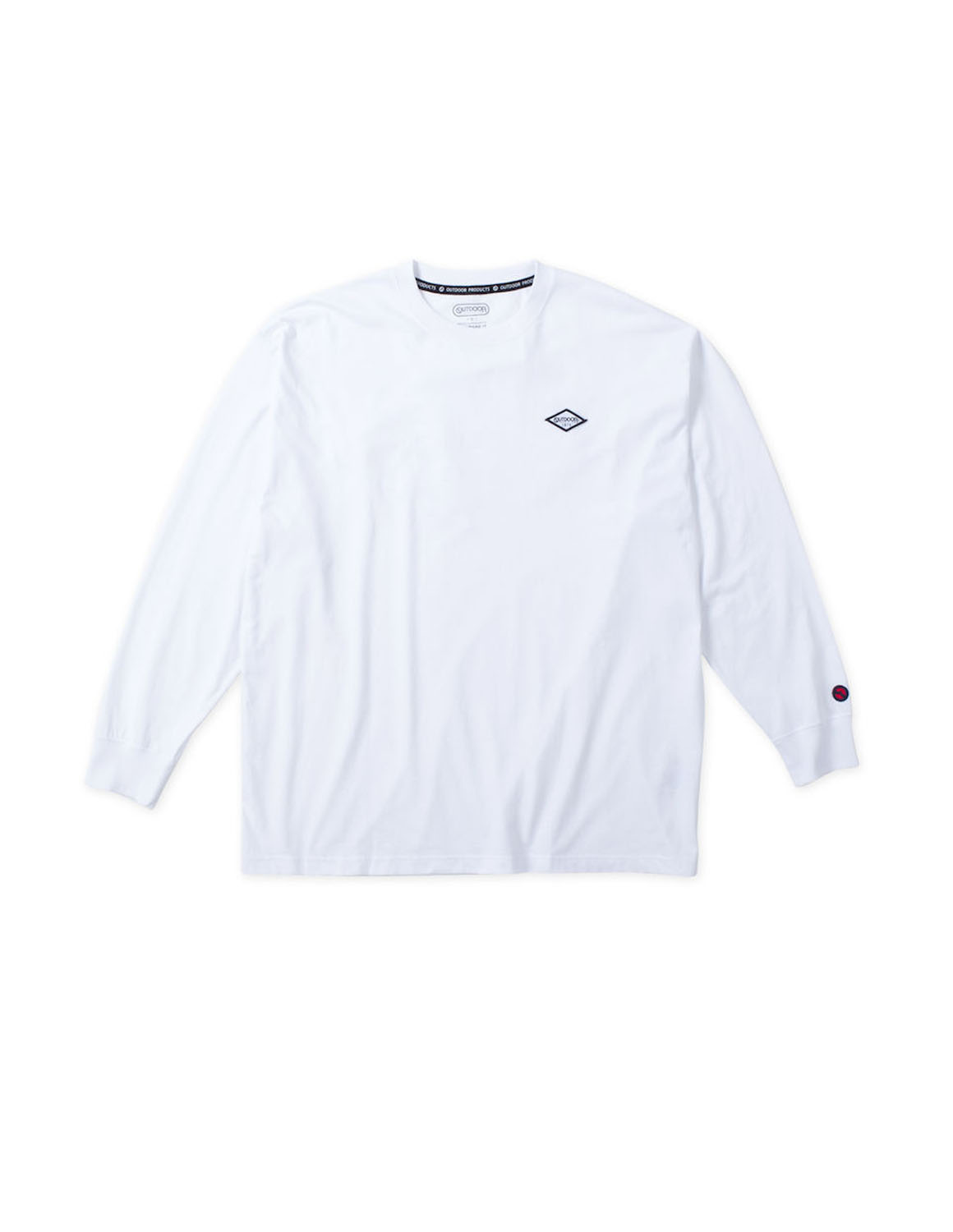 大きいサイズ 長袖Tシャツ カットソー メンズ OUTDOOR PRODUCTS アウトドア エンボス加工 3L 4L 5L 6L 7L 8L | OUTDOOR PRODUCTS | 01