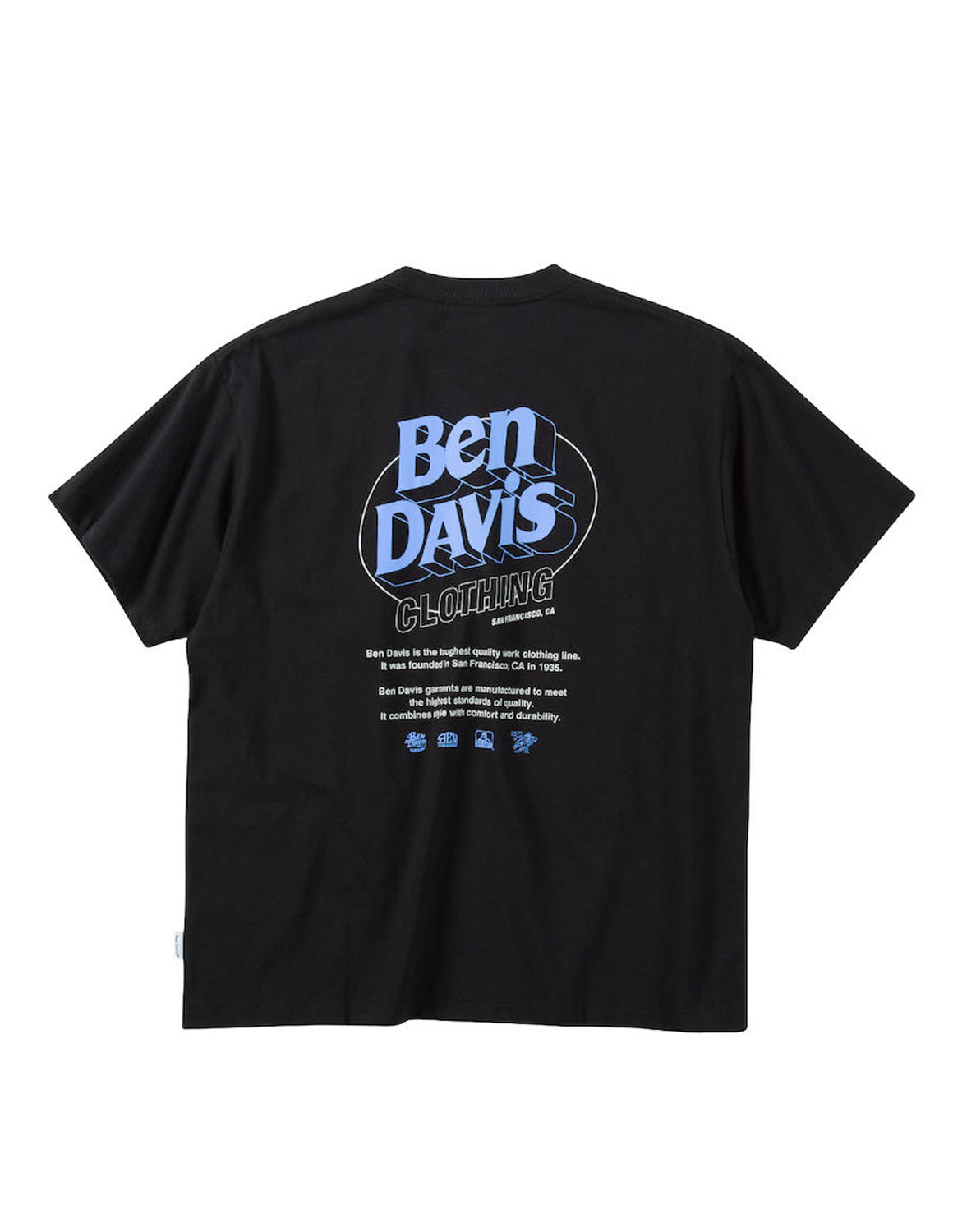 大きいサイズ 半袖Tシャツ カットソー メンズ  BEN DAVIS(ベン デイビス) 80sデザイン バックプリント 3L 4L 5L 6L カジュアル 赤 黒 春 夏 秋 | BEN DAVIS | 07
