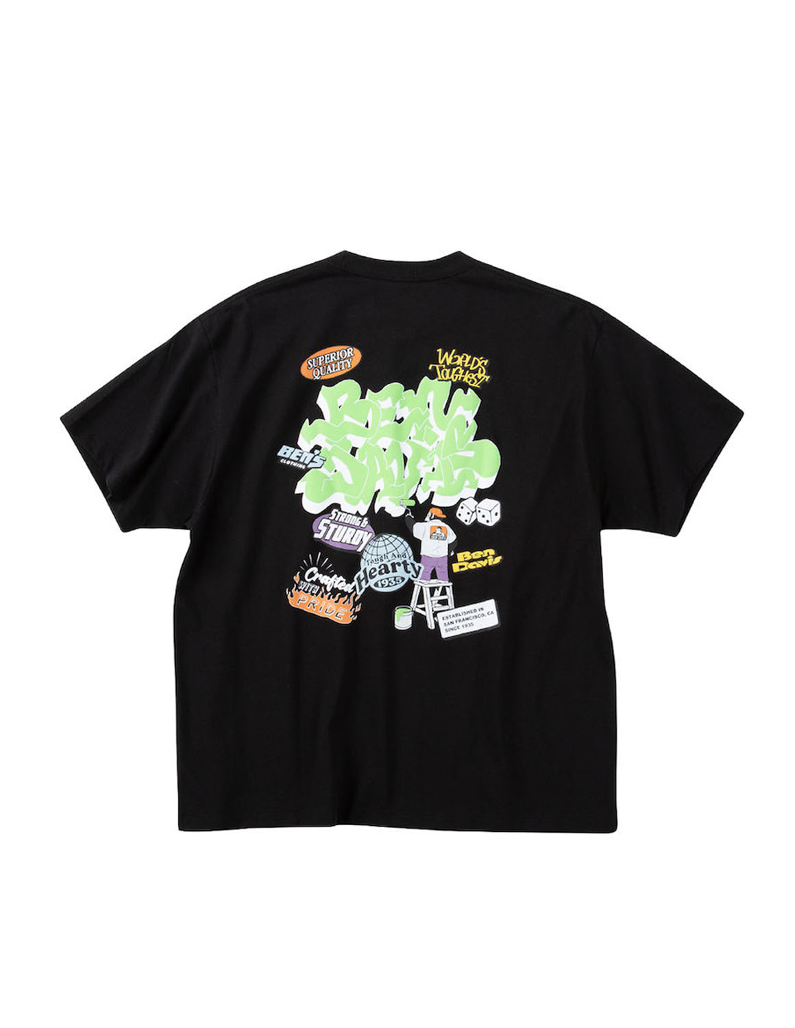 大きいサイズ 半袖Tシャツ カットソー メンズ  BEN DAVIS(ベン デイビス) オーバーラップデザイン ラバー・発泡 バックプリント 3L 4L 5L 6L カジュアル 夏 | BEN DAVIS | 02