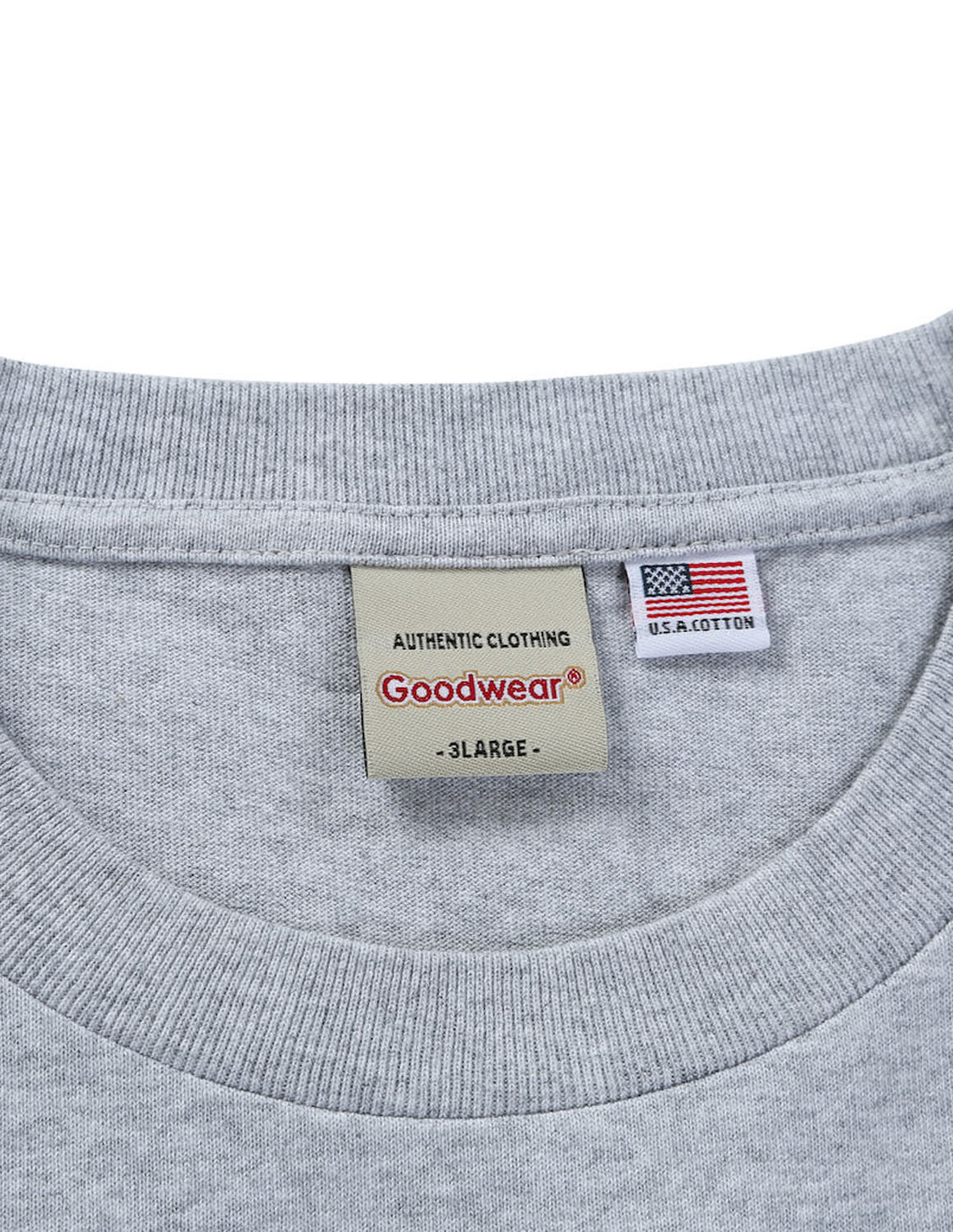 大きいサイズ 半袖Tシャツ カットソー メンズ  Goodwear(グッドウェア) USAコットン ポケット付 3L 4L 5L 6L 7L 8L カジュアル 白 灰色 緑 黒 春 夏 秋 | Goodwear | 06