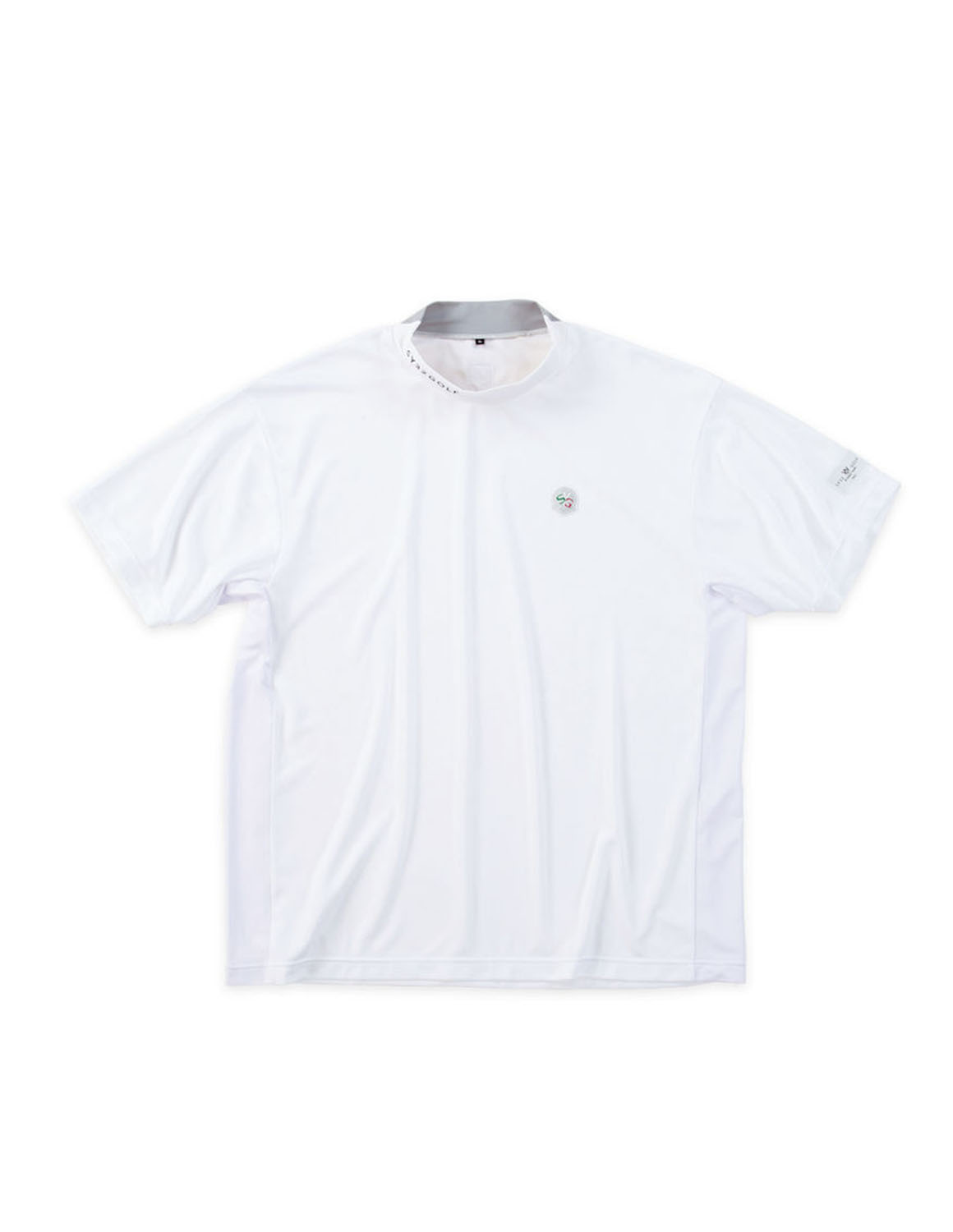 大きいサイズ 半袖Tシャツ カットソー メンズ モックネック  SY32 by SWEET YEARS 吸水速乾 サイドメッシュ ジャガード ワッペン 3L 4L 5L 6L カジュアル ゴルフ | SY32 by SWEET YEARS | 01