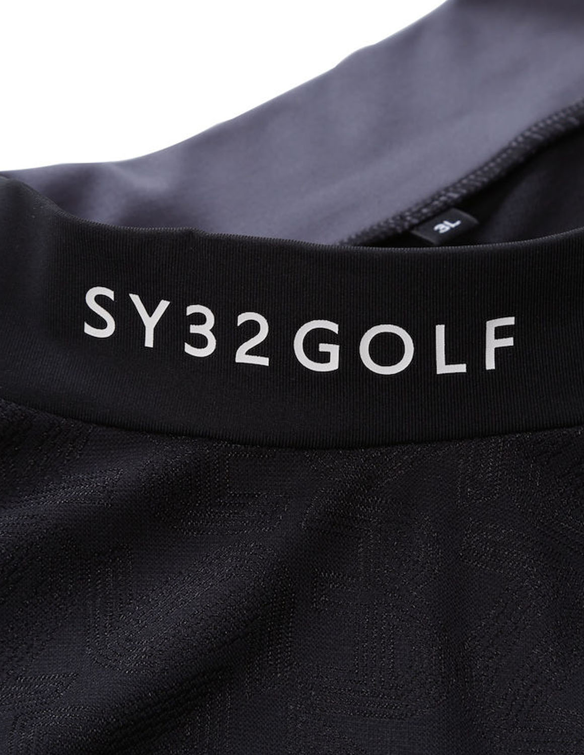 大きいサイズ 半袖Tシャツ カットソー メンズ モックネック  SY32 by SWEET YEARS 吸水速乾 サイドメッシュ ジャガード ワッペン 3L 4L 5L 6L カジュアル ゴルフ | SY32 by SWEET YEARS | 03